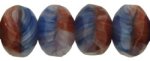 Czech Gem-Cut Rondelle 9mm x 6mm Red/White/Blue (image for) Czech Gem-Cut Rondelle 9mm x 6mm Red/White/Blue