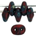 Czech SuperDuo-Red Opaque Picasso *10 Grams (image for) Czech SuperDuo-Red Opaque Picasso *10 Grams