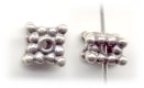 Bali Silver Spacer - 6mm Double Beaded Hollow Square Spacer Bead * 10 Beads (image for) Bali Silver Spacer - 6mm Double Beaded Hollow Square Spacer Bead * 10 Beads