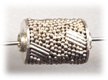 Bali Silver Tube Bead - Granulated Cylinder with Diagonal Lines * 5 Beads (image for) Bali Silver Tube Bead - Granulated Cylinder with Diagonal Lines * 5 Beads
