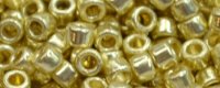 TOHO Aiko Precision Cylinder Bead. Yellow Gold Galvanized PermaFinish TB-PF559 (image for) TOHO Aiko Precision Cylinder Bead. Yellow Gold Galvanized PermaFinish TB-PF559