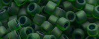 TOHO Aiko Precision Cylinder Bead. Blue Lined Emerald Rainbow Matte TB-249FM (image for) TOHO Aiko Precision Cylinder Bead. Blue Lined Emerald Rainbow Matte TB-249FM