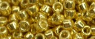 TOHO Aiko Precision Cylinder Bead. Gold Galvanized PermaFinish TB-PF557 (image for) TOHO Aiko Precision Cylinder Bead. Gold Galvanized PermaFinish TB-PF557