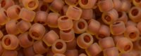 TOHO Aiko Precision Cylinder Bead. Light Brick Red Lined Topaz Matte TB-951FM (image for) TOHO Aiko Precision Cylinder Bead. Light Brick Red Lined Topaz Matte TB-951FM