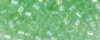 TOHO Aiko Precision Cylinder Bead. Light Green Translucent Rainbow TB-1244 (image for) TOHO Aiko Precision Cylinder Bead. Light Green Translucent Rainbow TB-1244