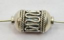 Bali Silver Tube Bead - 13x6.5mm Scrollwork with Braided Wire Edging * 5 Beads (image for) Bali Silver Tube Bead - 13x6.5mm Scrollwork with Braided Wire Edging * 5 Beads