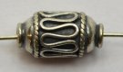 Bali Silver Tube Bead - 11x6mm Scrollwork with Twisted Edging * 5 Beads (image for) Bali Silver Tube Bead - 11x6mm Scrollwork with Twisted Edging * 5 Beads