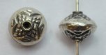 Bali Silver Spacer - 9mm Saucer Bead with Textured Petal Design *10 Beads (image for) Bali Silver Spacer - 9mm Saucer Bead with Textured Petal Design *10 Beads