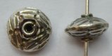 Bali Silver Spacer - 8mm Textured Saucer Shaped Bead * 10 Beads (image for) Bali Silver Spacer - 8mm Textured Saucer Shaped Bead * 10 Beads