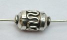 Bali Silver Tube Bead - 10x5mm Oval Bead with Scrollwork * 5 Beads (image for) Bali Silver Tube Bead - 10x5mm Oval Bead with Scrollwork * 5 Beads