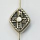 Bali Silver Spacer - Diamond w/ a Cross & Twists (image for) Bali Silver Spacer - Diamond w/ a Cross & Twists
