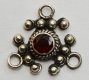 Bali Silver Multistrand - 2-1 Connector w/ Stone and Dotted Lines (image for) Bali Silver Multistrand - 2-1 Connector w/ Stone and Dotted Lines