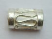 Bali Silver Tube Bead - 11x6mm Tube Bead with Scroll Design * 5 Beads (image for) Bali Silver Tube Bead - 11x6mm Tube Bead with Scroll Design * 5 Beads