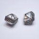 Bali Silver Cube Bead - 13mm Bicone with Scrolled Design * 3 Beads (image for) Bali Silver Cube Bead - 13mm Bicone with Scrolled Design * 3 Beads