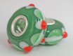 European Style Bead-Green with Orange Dots (image for) European Style Bead-Green with Orange Dots