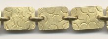Handmade Java Brass-Textured Rectangular Tab Chain (image for) Handmade Java Brass-Textured Rectangular Tab Chain