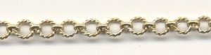 Handmade Java Brass-Small Twisted Ring w/ Flat Ring Chain (image for) Handmade Java Brass-Small Twisted Ring w/ Flat Ring Chain