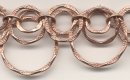 Handmade Java Copper-Top Linked 3 Circle Hammered Chain (image for) Handmade Java Copper-Top Linked 3 Circle Hammered Chain