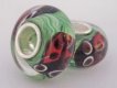 European Style Bead-Green with Lady Bugs (image for) European Style Bead-Green with Lady Bugs
