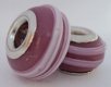 European Style Bead-Purple with Purple and White Stripes (image for) European Style Bead-Purple with Purple and White Stripes