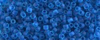 TOHO Aiko Precision Cylinder Bead. Dark Blue Lined Aqua Matte TB-932FM (image for) TOHO Aiko Precision Cylinder Bead. Dark Blue Lined Aqua Matte TB-932FM