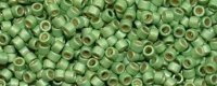 TOHO Aiko Precision Cylinder Bead. Lime Galvanized Matte PermaFinish TB-PF560F (image for) TOHO Aiko Precision Cylinder Bead. Lime Galvanized Matte PermaFinish TB-PF560F