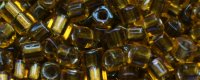 TOHO 2mm Cube Shape Seed Beads-Black Lined Light Topaz Rainbow (image for) TOHO 2mm Cube Shape Seed Beads-Black Lined Light Topaz Rainbow
