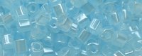 TOHO 2mm Cube Shape Seed Beads-Light Blue Ceylon Pearl (image for) TOHO 2mm Cube Shape Seed Beads-Light Blue Ceylon Pearl