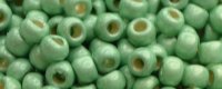 TOHO Aiko Precision Cylinder Bead. Light Green Galvanized Matte PermaFinish TB-PF570F (image for) TOHO Aiko Precision Cylinder Bead. Light Green Galvanized Matte PermaFinish TB-PF570F