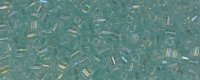 TOHO Size 1/2 Bugle Bead. 2mm Length-Blue Topaz Transparent Rainbow (image for) TOHO Size 1/2 Bugle Bead. 2mm Length-Blue Topaz Transparent Rainbow