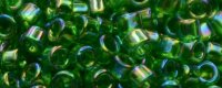 TOHO Aiko Precision Cylinder Bead. Avocado Green Transparent Rainbow TB-167B (image for) TOHO Aiko Precision Cylinder Bead. Avocado Green Transparent Rainbow TB-167B