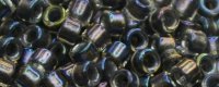 TOHO Aiko Precision Cylinder Bead. Black Lined Crystal Rainbow TB-266 (image for) TOHO Aiko Precision Cylinder Bead. Black Lined Crystal Rainbow TB-266
