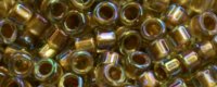 TOHO Aiko Precision Cylinder Bead. Bronze Lined Light Topaz Rainbow TB-998 (image for) TOHO Aiko Precision Cylinder Bead. Bronze Lined Light Topaz Rainbow TB-998