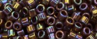 TOHO Aiko Precision Cylinder Bead. Brown Opaque Rainbow TB-406 (image for) TOHO Aiko Precision Cylinder Bead. Brown Opaque Rainbow TB-406