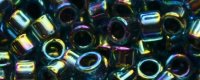 TOHO Aiko Precision Cylinder Bead. Dark Blue Black Lined Rainbow TB-248 (image for) TOHO Aiko Precision Cylinder Bead. Dark Blue Black Lined Rainbow TB-248