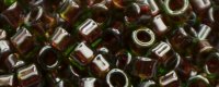 TOHO Aiko Precision Cylinder Bead. Dark Red Lined Emerald TB-250 (image for) TOHO Aiko Precision Cylinder Bead. Dark Red Lined Emerald TB-250