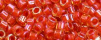TOHO Aiko Precision Cylinder Bead. Dark Red Lined Topaz Transparent TB-388 (image for) TOHO Aiko Precision Cylinder Bead. Dark Red Lined Topaz Transparent TB-388