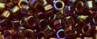 TOHO Aiko Precision Cylinder Bead. Dark Ruby Transparent Rainbow TB-165C (image for) TOHO Aiko Precision Cylinder Bead. Dark Ruby Transparent Rainbow TB-165C