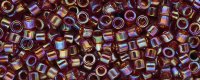 TOHO Aiko Precision Cylinder Bead. Garnet Transparent Rainbow TB-165D (image for) TOHO Aiko Precision Cylinder Bead. Garnet Transparent Rainbow TB-165D