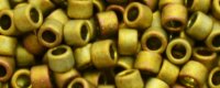 TOHO Aiko Precision Cylinder Bead. Golden Green Metallic Matte TB-513F (image for) TOHO Aiko Precision Cylinder Bead. Golden Green Metallic Matte TB-513F