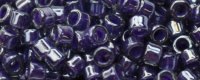 TOHO Aiko Precision Cylinder Bead. Grape Lined Aqua Luster TB-1059 (image for) TOHO Aiko Precision Cylinder Bead. Grape Lined Aqua Luster TB-1059