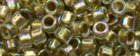 TOHO Aiko Precision Cylinder Bead. Grey Lined Light Amber Rainbow TB-1801 (image for) TOHO Aiko Precision Cylinder Bead. Grey Lined Light Amber Rainbow TB-1801
