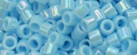 TOHO Aiko Precision Cylinder Bead. Light Blue Opaque Rainbow TB-403 (image for) TOHO Aiko Precision Cylinder Bead. Light Blue Opaque Rainbow TB-403