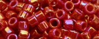 TOHO Aiko Precision Cylinder Bead. Light Red Opaque Rainbow TB-405A (image for) TOHO Aiko Precision Cylinder Bead. Light Red Opaque Rainbow TB-405A