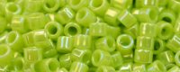 TOHO Aiko Precision Cylinder Bead. Lime Green Opaque Rainbow TB-404 (image for) TOHO Aiko Precision Cylinder Bead. Lime Green Opaque Rainbow TB-404