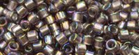 TOHO Aiko Precision Cylinder Bead. Light Blue Lined Light Pink Rainbow TB-1808 (image for) TOHO Aiko Precision Cylinder Bead. Light Blue Lined Light Pink Rainbow TB-1808