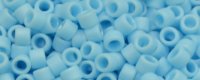 TOHO Aiko Precision Cylinder Bead. Light Blue Opaque Rainbow Matte TB-403F (image for) TOHO Aiko Precision Cylinder Bead. Light Blue Opaque Rainbow Matte TB-403F