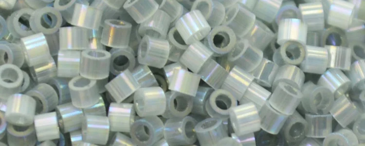 TOHO Aiko Precision Cylinder Bead. Medium Grey Satin Rainbow TB-1583 (image for) TOHO Aiko Precision Cylinder Bead. Medium Grey Satin Rainbow TB-1583