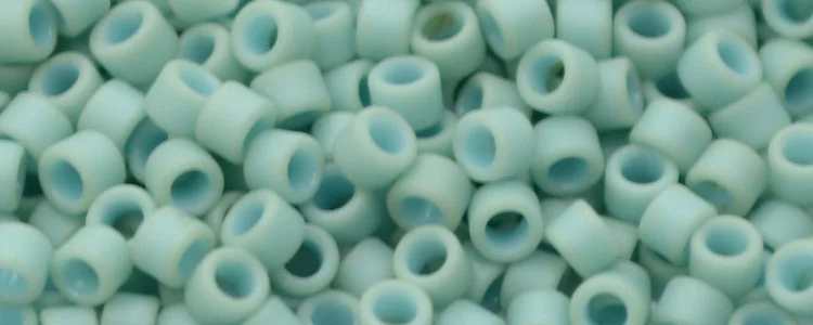 TOHO Aiko Precision Cylinder Bead. Medium Turquoise Matte Opaque TB-1612F (image for) TOHO Aiko Precision Cylinder Bead. Medium Turquoise Matte Opaque TB-1612F
