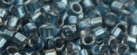 TOHO Aiko Precision Cylinder Bead. Metallic Blue Lined Light Pink TB-288 (image for) TOHO Aiko Precision Cylinder Bead. Metallic Blue Lined Light Pink TB-288